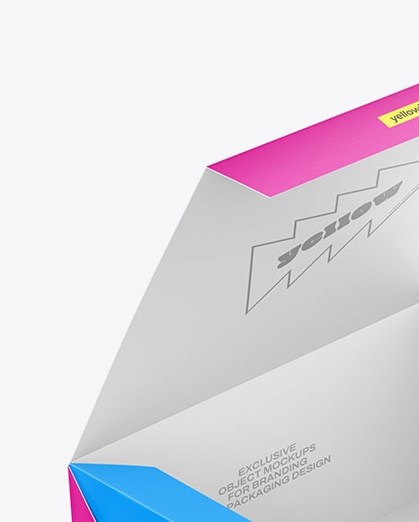 Opened Paper Box Mockup