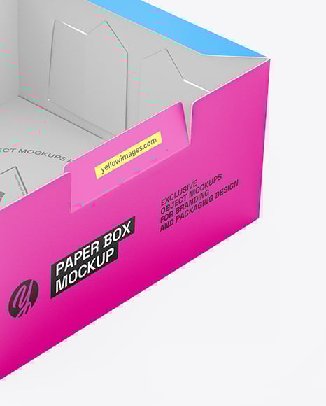 Opened Paper Box Mockup