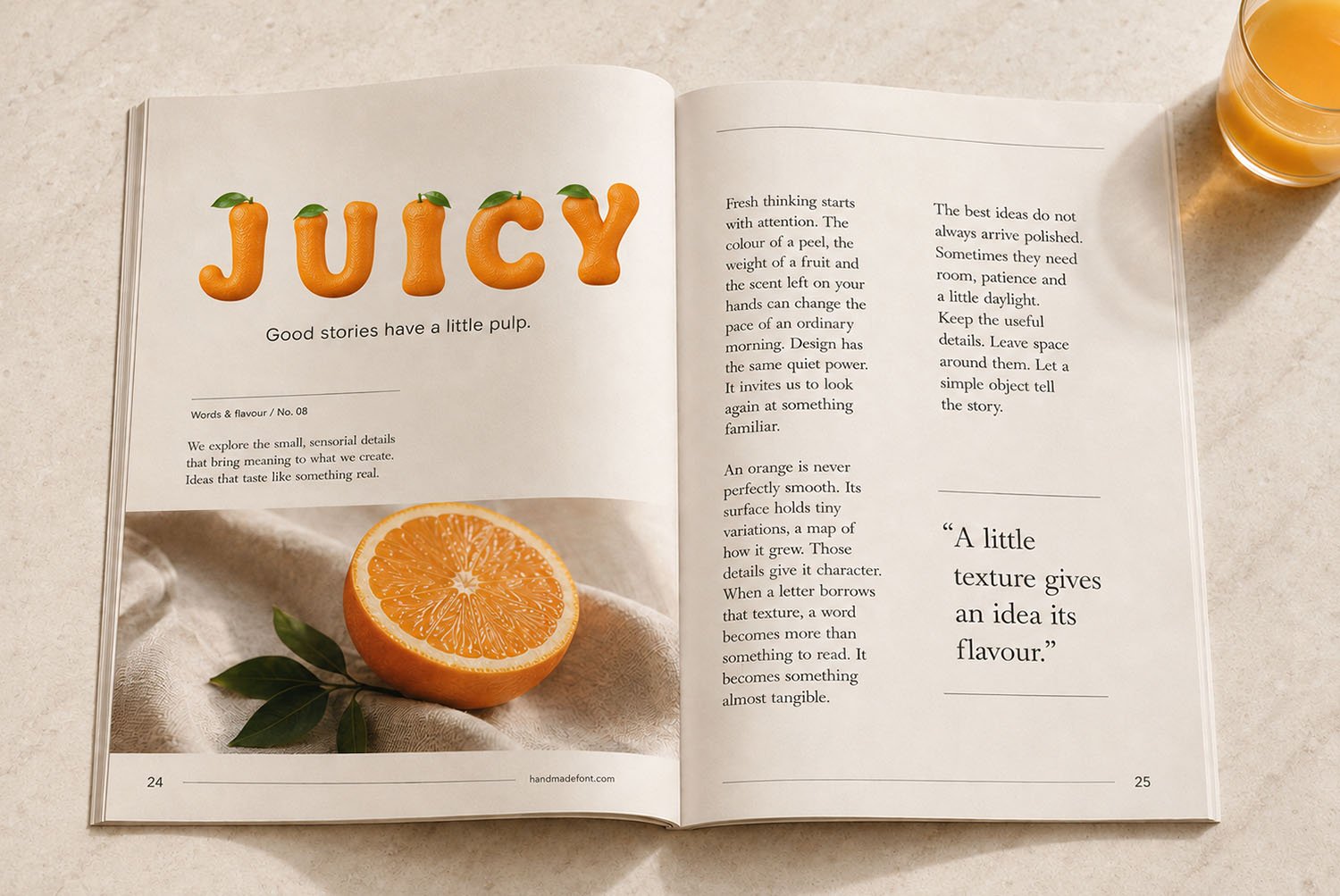 Orange Font