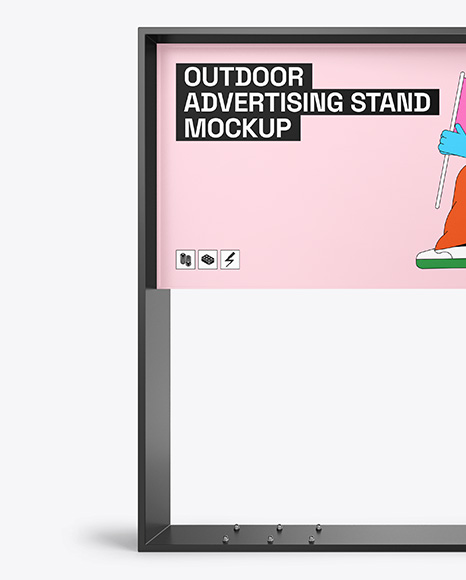 Metallic Outdoor Advertising Stand