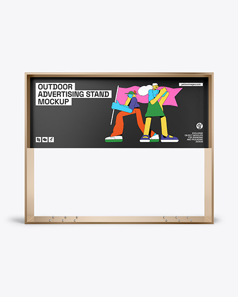 Metallic Outdoor Advertising Stand