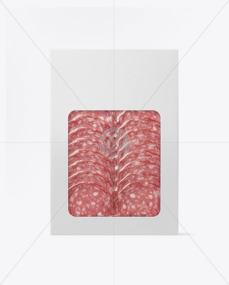 Packaging with Sliced Salami ​Mockup