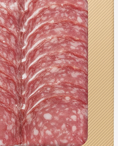 Packaging with Sliced Salami ​Mockup