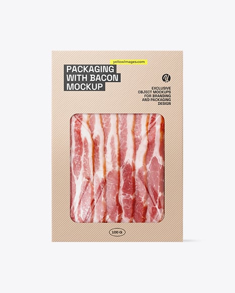 Packaging With Sliced Bacon ​Mockup