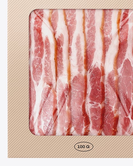 Packaging With Sliced Bacon ​Mockup