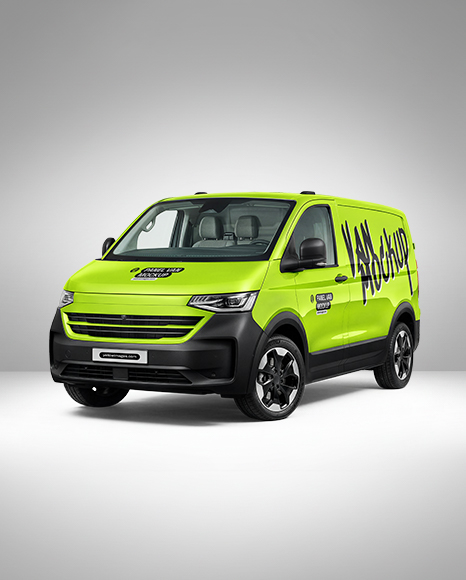 Panel Van Mockup - Half Side View