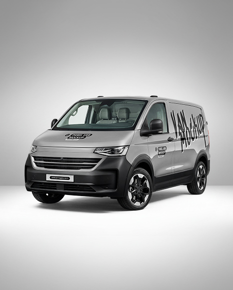 Panel Van Mockup - Half Side View