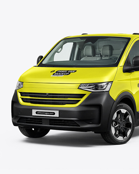 Panel Van Mockup - Half Side View