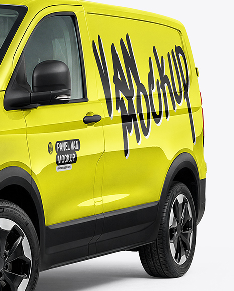 Panel Van Mockup - Half Side View