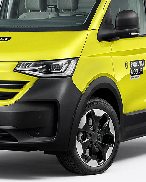 Panel Van Mockup - Half Side View