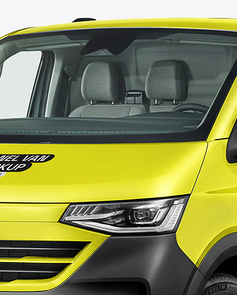 Panel Van Mockup - Half Side View