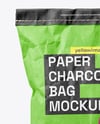 Paper Bag for Grill Charcoal Briquettes Mockup