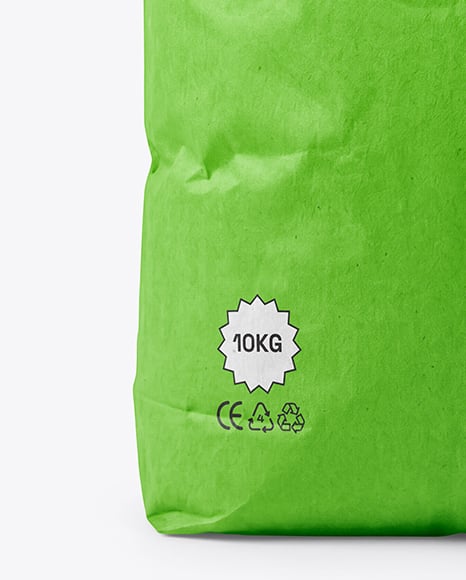 Paper Bag for Grill Charcoal Briquettes Mockup