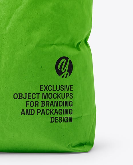 Paper Bag for Grill Charcoal Briquettes Mockup