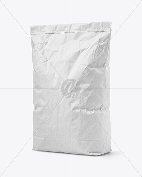 Paper Bag for Grill Charcoal Briquettes Mockup