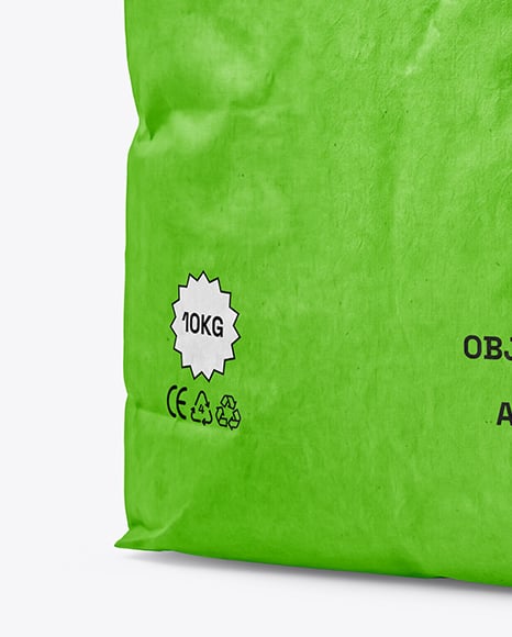 Paper Bag for Grill Charcoal Briquettes Mockup