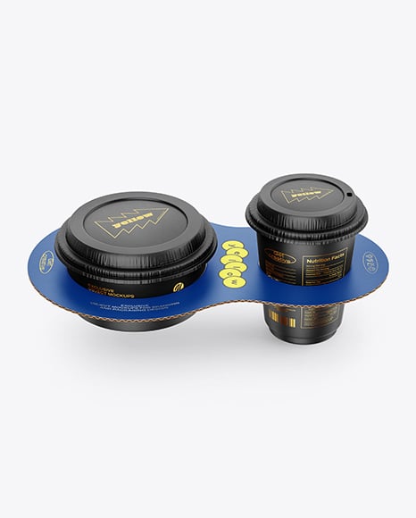 Paper Bowl and Cup Carrier Mockup