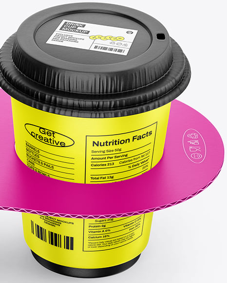 Paper Bowl and Cup Carrier Mockup