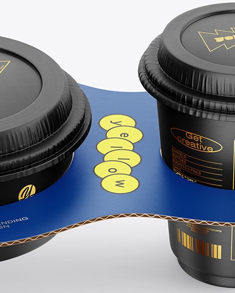 Paper Bowl and Cup Carrier Mockup
