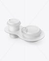 Paper Bowl and Cup Carrier Mockup