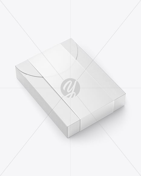 Paper Box in Translucent Plastic Sleeve Mockup
