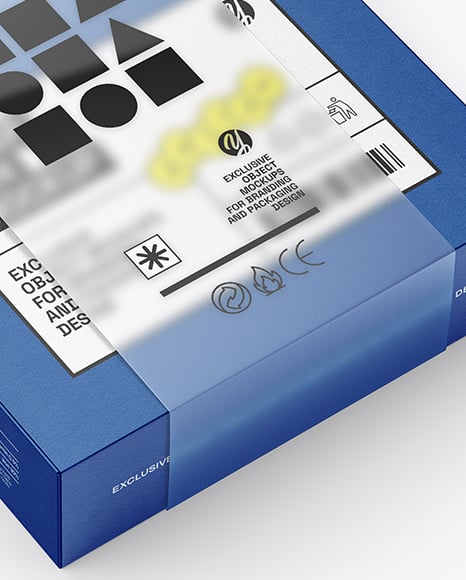 Paper Box in Translucent Plastic Sleeve Mockup