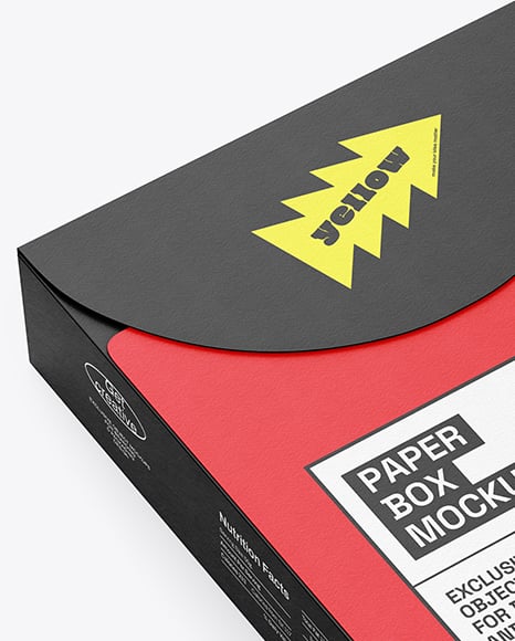 Paper Box in Translucent Plastic Sleeve Mockup