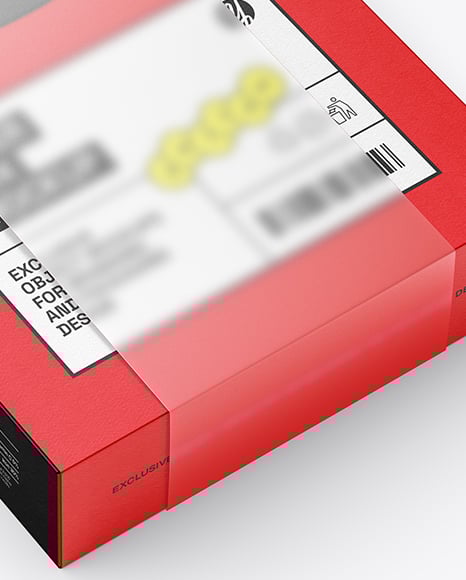 Paper Box in Translucent Plastic Sleeve Mockup