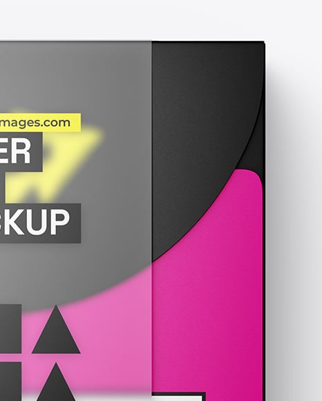 Paper Box in Translucent Plastic Sleeve Mockup