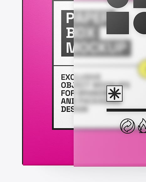 Paper Box in Translucent Plastic Sleeve Mockup
