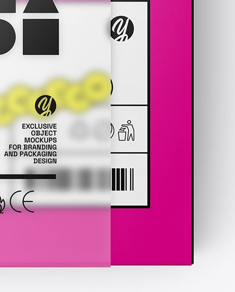 Paper Box in Translucent Plastic Sleeve Mockup