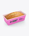 Paper Tray with Cake Mockup
