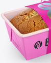 Paper Tray with Cake Mockup