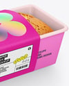 Paper Tray with Cake Mockup