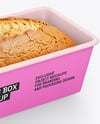 Paper Tray with Cake Mockup