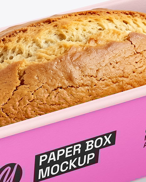 Paper Tray with Cake Mockup
