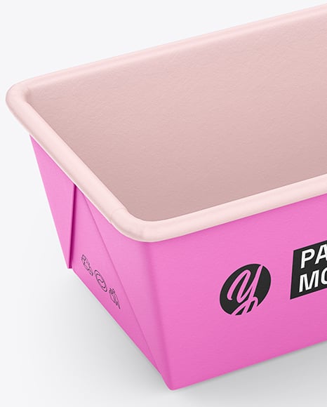 Paper Tray with Cake Mockup