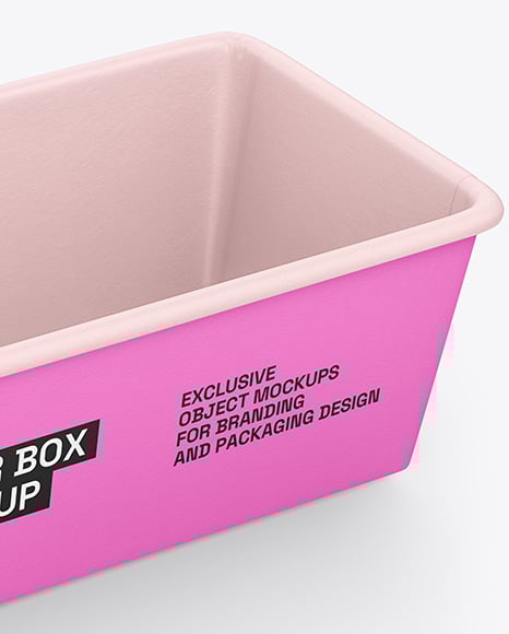 Paper Tray with Cake Mockup