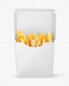 Paper Box with French Fries Mockup