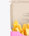 Paper Box with French Fries Mockup
