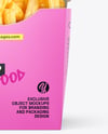 Paper Box with French Fries Mockup