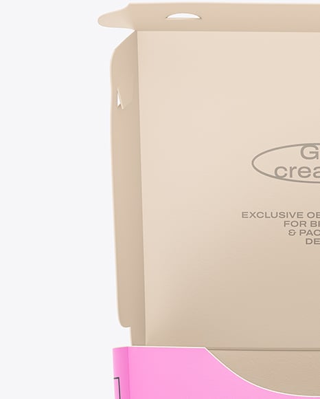 Paper Box with French Fries Mockup