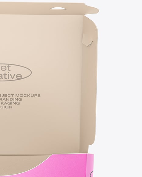 Paper Box with French Fries Mockup