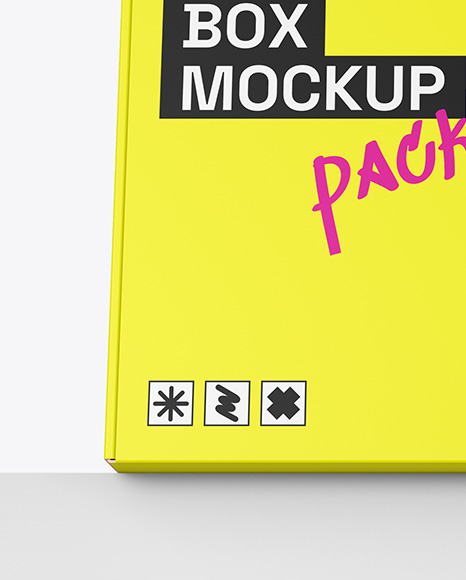 Paper Box With Handle Mockup