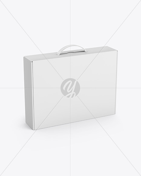 Paper Box With Handle Mockup