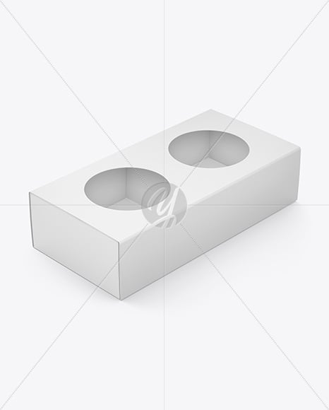 Paper Box with Macarons Mockup