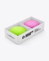Paper Box with Macarons Mockup