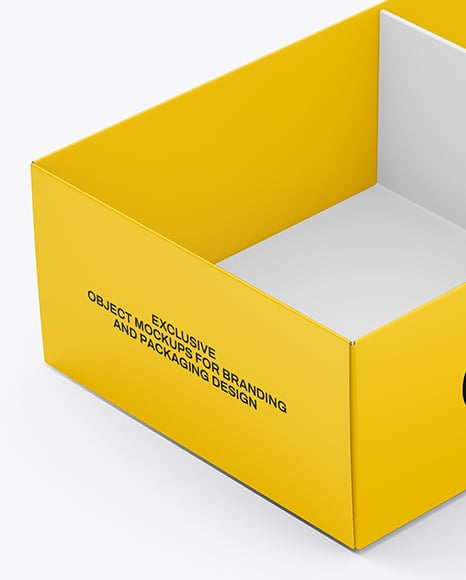 Paper Box with Macarons Mockup