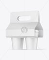 Paper Coffee Cups Carrier Mockup