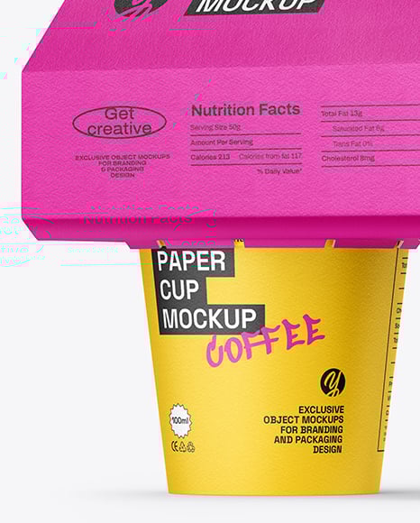 Paper Coffee Cups Carrier Mockup